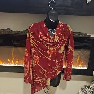 Floral Red Women's Top